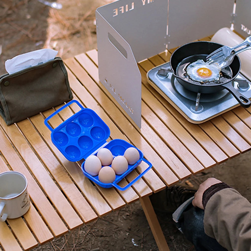 6-Grid Portable Egg Storage Box – Shockproof & Drop-Resistant Refrigerator Egg Organizer Case