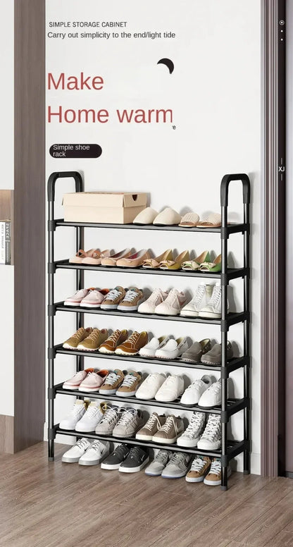 4/5/6/7/8 Tiers Metal Frame Shoe Rack Shoe Organizer Closet Space Saving Shoe Shelf for Entryway Tall Shoe Rack Load-Bearing