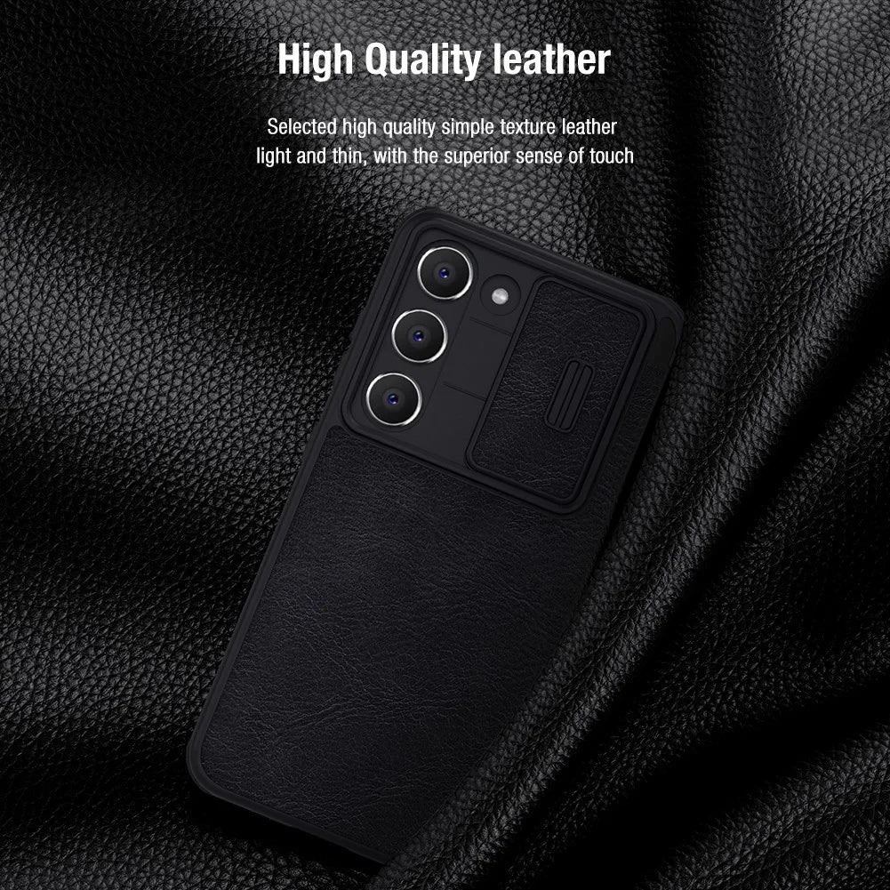 Luxury Flip QIN Pro Leather Case For Samsung Galaxy S23 Plus / S23+ Shockproof Protection Cover With Card Holder