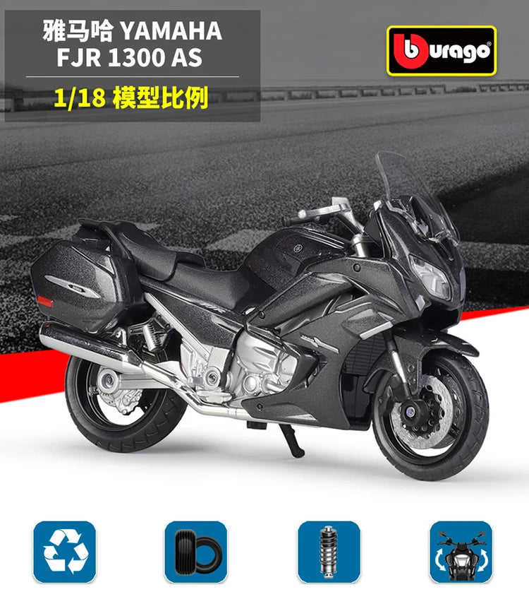 1 18 Scale Yamaha FJR1300AS Diecast Motorcycle Model