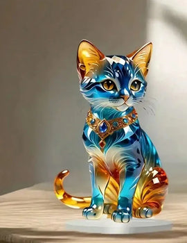 Elegant Exotic Cat Table Decoration Sculptures Home And Office Decorations Classic Animal Themed Thanksgiving Decorations