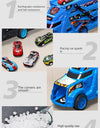 Kids Truck Deformation Transporter Car Toys Models Cars Educational Model Toys for Boys Girls Birthday Christmas Gift