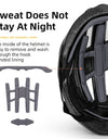 Bicycle Light Helmet MTB Road USB Warning Rear Light Cycling Helmet EPS PC Intergrally-molded Safety Bike Helmet