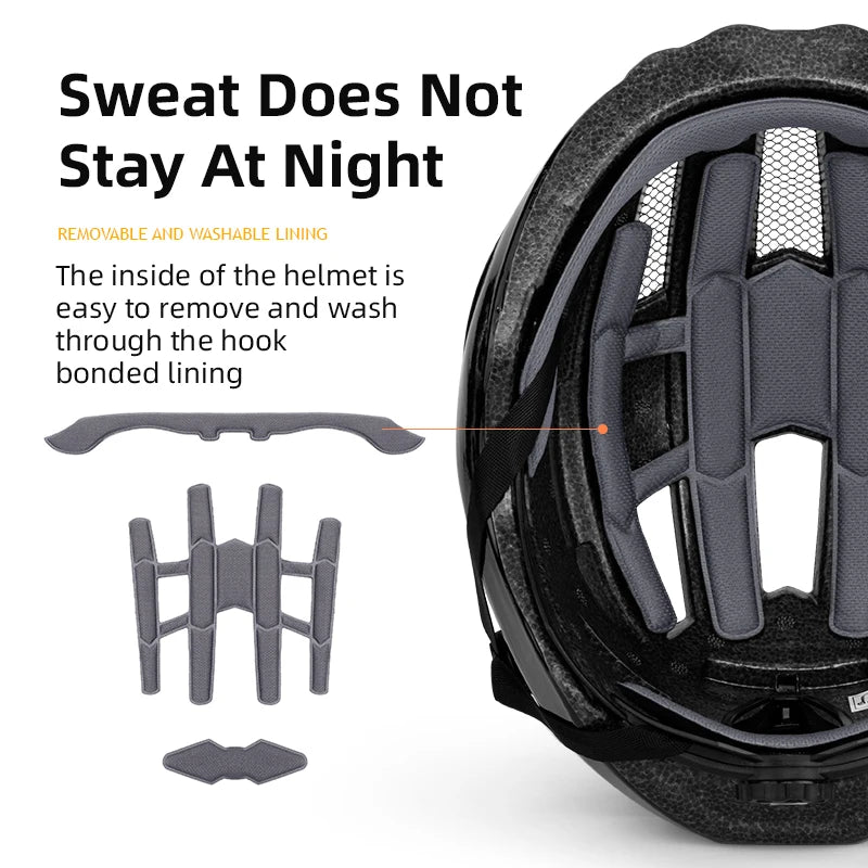 Bicycle Light Helmet MTB Road USB Warning Rear Light Cycling Helmet EPS PC Intergrally-molded Bike Helmet