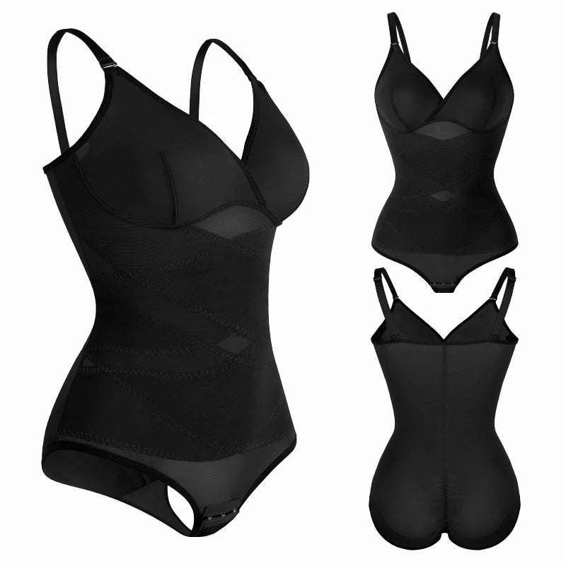Women Tummy Control Bodysuit Shapewear with Built-in Bra & Butt Lifter