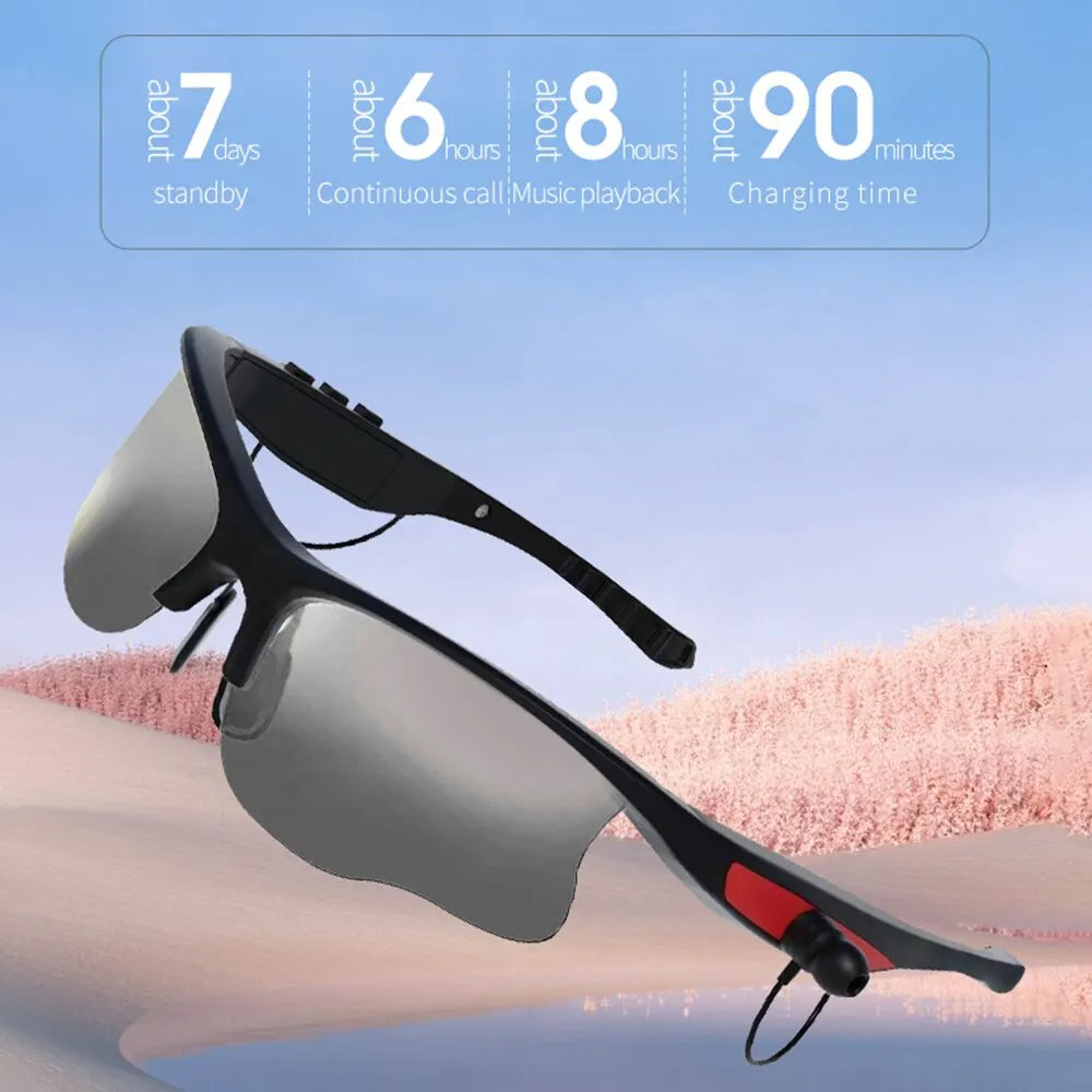 Smart Glasses Headset Wireless Headphones Bluetooth Sunglasses Outdoor Sport Earphone Calling Music Anti-Blue Eyeglasses