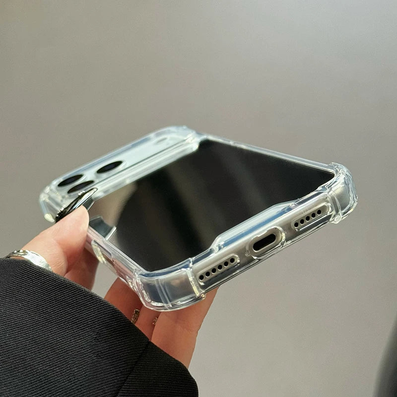 Luxury Plating Make Up Mirror Phone Case For iPhone 17 16 15 Pro Max 14 Plus Air Shockproof Cover