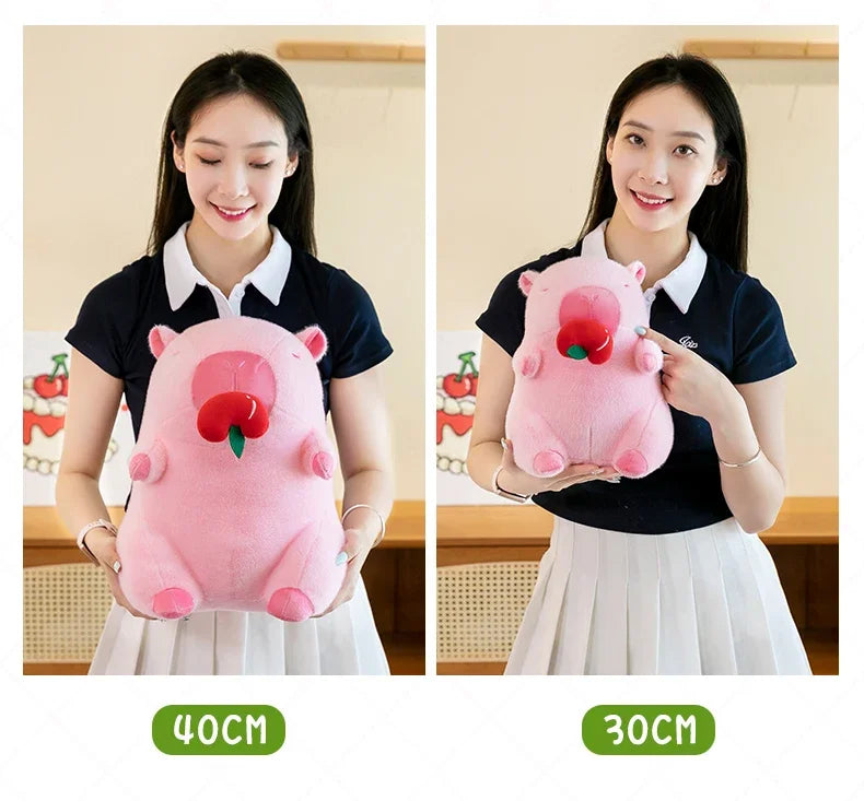 30/40/50cm Kawaii Capybara Plush Toys Fruit Series Big Size Capybara Stuffed Doll Anime Soft Pillow Cute Dolls Kid Birthday Gift