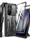 For Samsung Galaxy S24 Ultra Case Full-Body Shockproof Dual Layer Rugged Belt-Clip Case with Front Frame camera Screen Protector