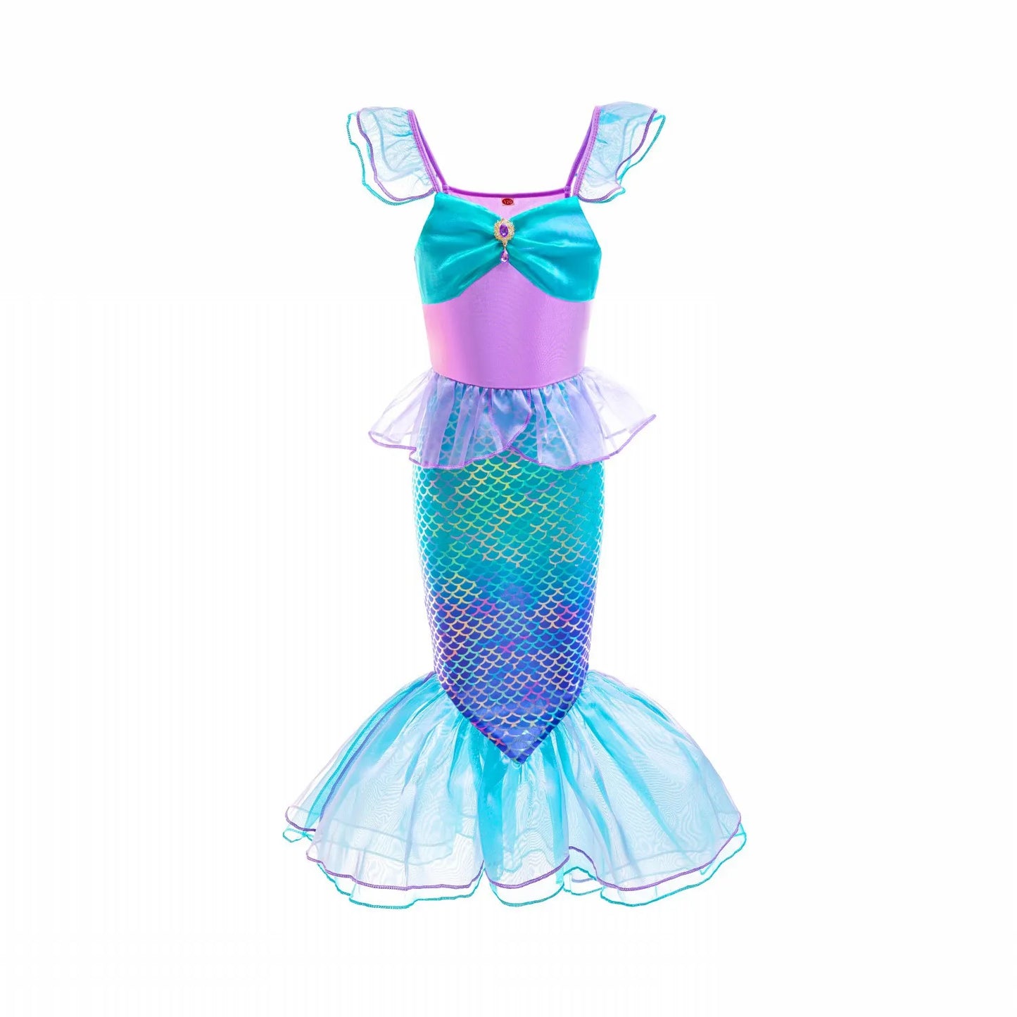 Little Mermaid Costume For Girl Ariel Dress Kids Birthday Halloween Carvinal Party Dresses Cosplay Clothes Children Prom Gown