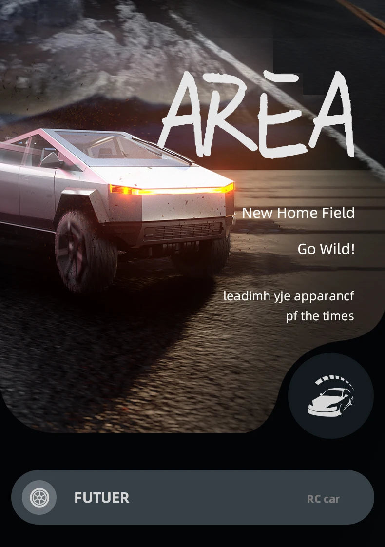 RC Car Alloy Cyber truck Car model Simulation Off-road Vehicle  Camping Equipment Pickup Truck s Toys Boy Gifts