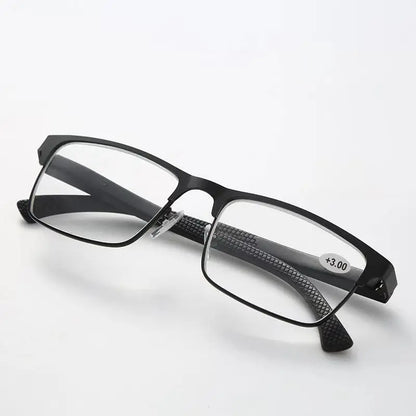 Men Business Vintage Metal Full Frame Presbyopia Eyewear Male Reading Glasses