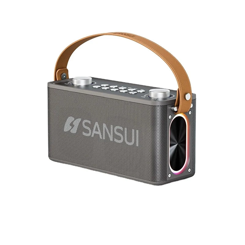 SANSUI T93 60W powerful stereo party speaker outdoor portable karaoke sound system wireless Bluetooth with microphone TF/AUX/USB