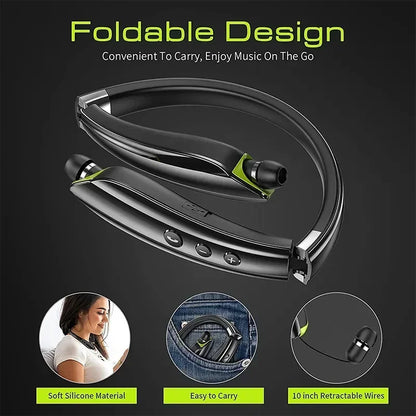 Xiaomi SX-991 Wireless Bluetooth Headset Neckband Foldable Headphones Retractable Earbuds Noise Cancelling Hifi Stereo Earphones