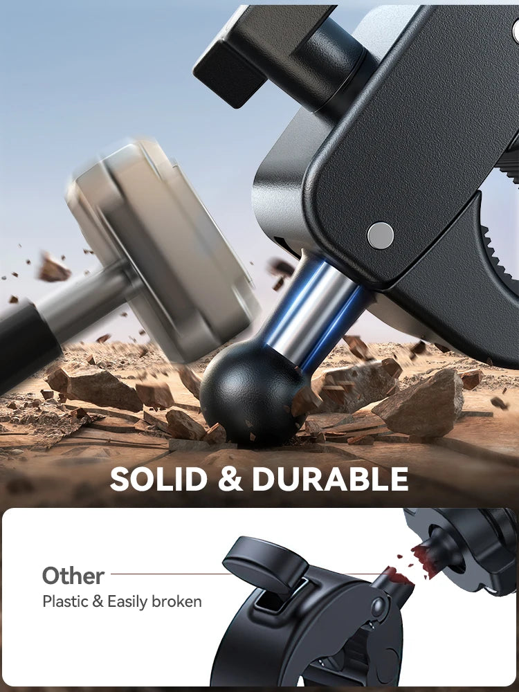 Motorcycle Phone Mount Anti Vibration Phone Holder for Motorcycle Handlebar Bike Phone Mount for iPhone for 4.7-7” Phone