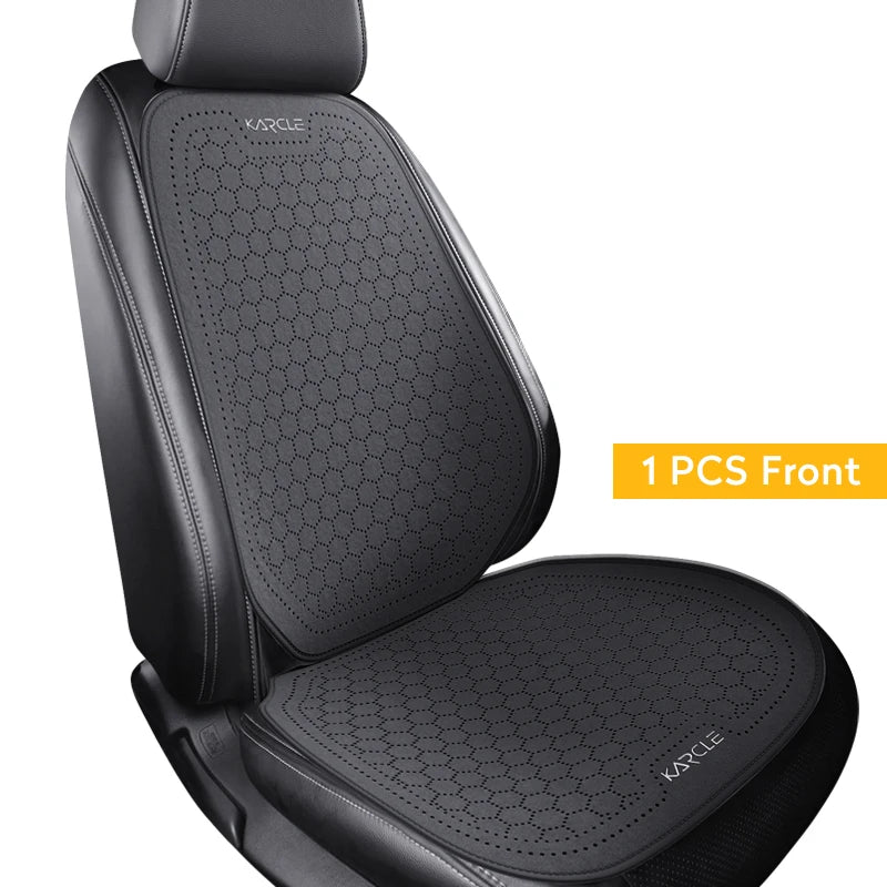 Car Seat Cushion Breathable Hole Universal Suede Car Seat Covers Front Rear Auto Seat Pads Four Season Car Chair Mat Accessories