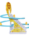 Kids Electric Small Duck Climbing Stairs Toy DIY Rail Racing Track Music Roller Coaster Duck Toy For Baby Kids Gift