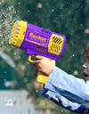 40 hole handheld fully automatic space light bubble machine, electric children's toy without battery and bubble water