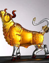 OX YEAR Whisky Glass Cow Decanter Whiskey Animal Bull Shaped Home Bar Wine Bottle For Liquor Scotch Drinkware Gift 1L Glassses