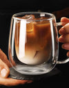 250ml Heat-resistant Double Wall Glass Coffee Mugs With Handle Lemon Tea Milk Cup Water Mug Copo Caneca Criativa