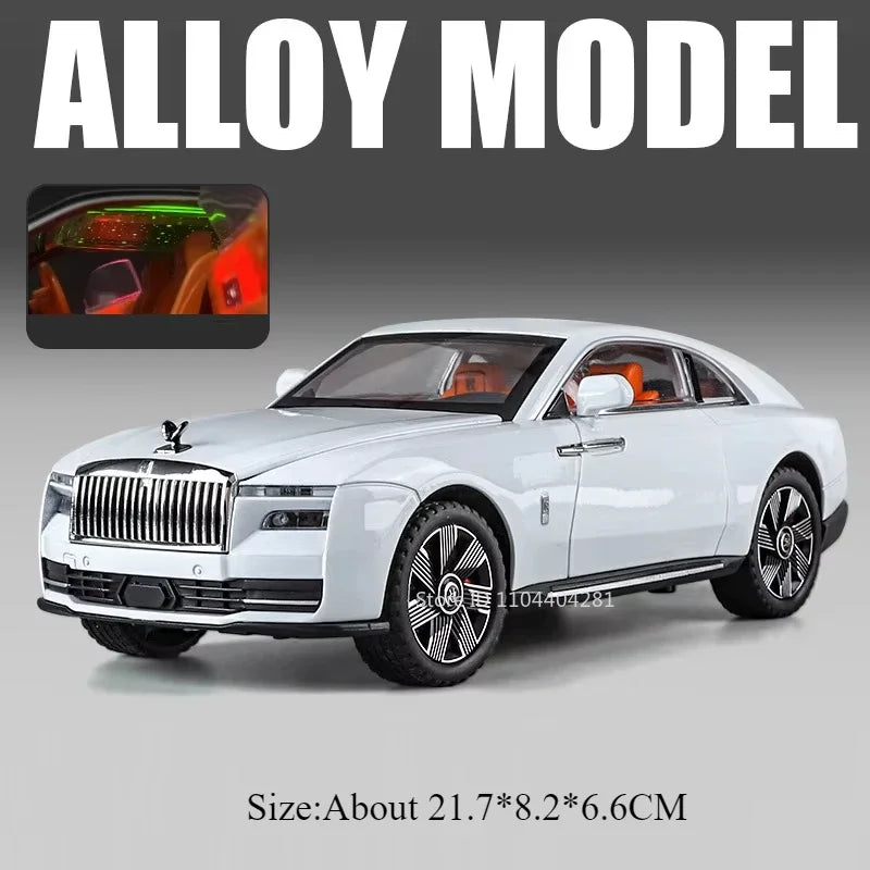 1:24 Rolls-Royce Dawn Spectre Car Toys Diecast Alloy Model Doors Opened Sound Light Pull Back Miniature Vehice Boy Birthday Gift