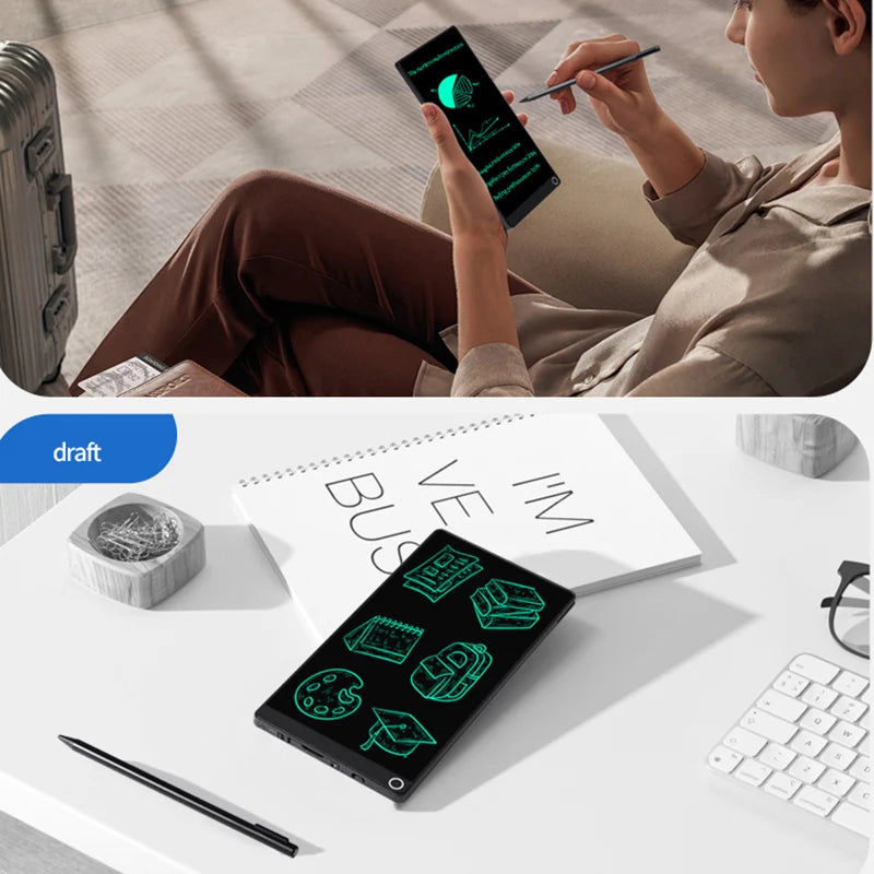 6.5inch Full Screen Superfine Handwriting Writing Blackboard Magic Tablet to Drawing Induction to Erase Single Sided Meeting Pad