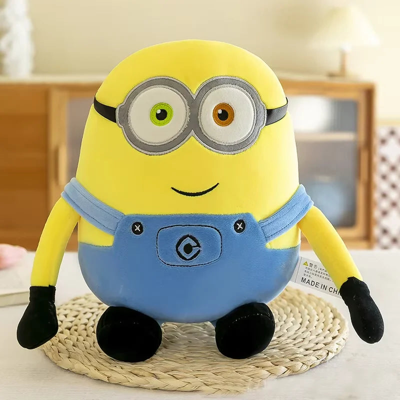 Cute Minions Movie Characters Yellow Plush Toys Bob Stuart In Jeans Soft Dolls Toys & Hobbies Christmas Birthday Gift 1pcs