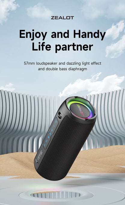 Bluetooth Speaker 20W IPX6 Waterproof Powerful Sound Box Bass Boost Dual Pairing True Wireless Speaker