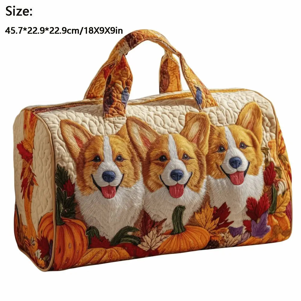 3D Quilted Travel Duffle Bag Large Capacity Shoulder Tote