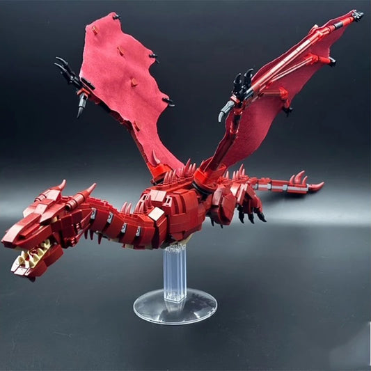 806PCS Lordes of the Rings Saga Smaug Dragon Model Detailed Moc diy Education Building Blocks Birthday Toys Gift for LOTRes Fans