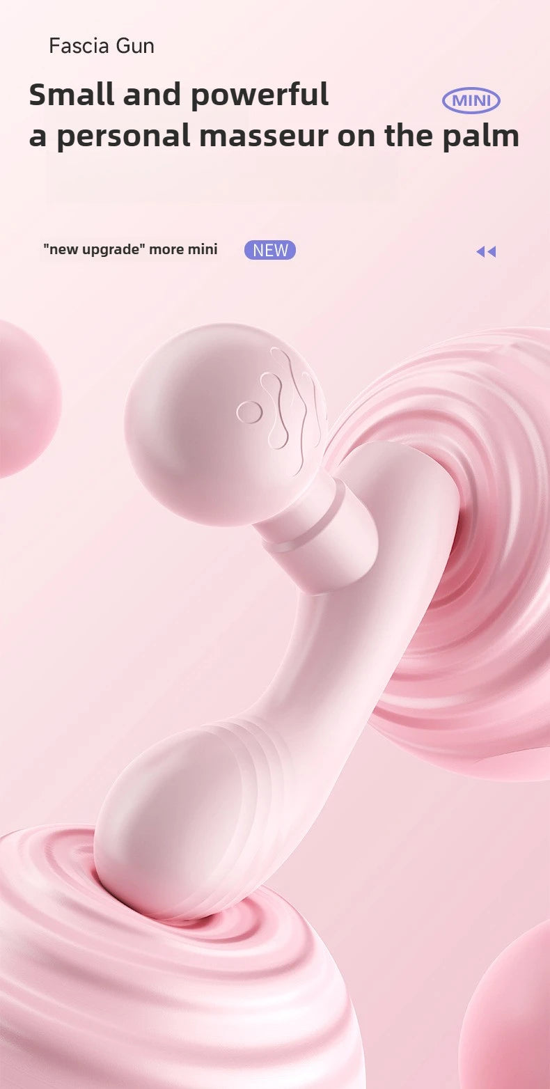 Mini Fascia  Vibrating Fast Rechargeable Dual Head Both Portable mini Muscle Relaxation Full Body Universal Massage