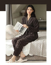 Women’s Winter Flannel Pajama Set – Warm, Thick Coral Fleece 2-Piece Loungewear