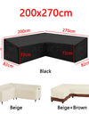 L Shape Corner Outdoor Sofa Cover Waterproof Rattan Corner Furniture Cover V Shape Sofa Table Chair Protective Dust Covers