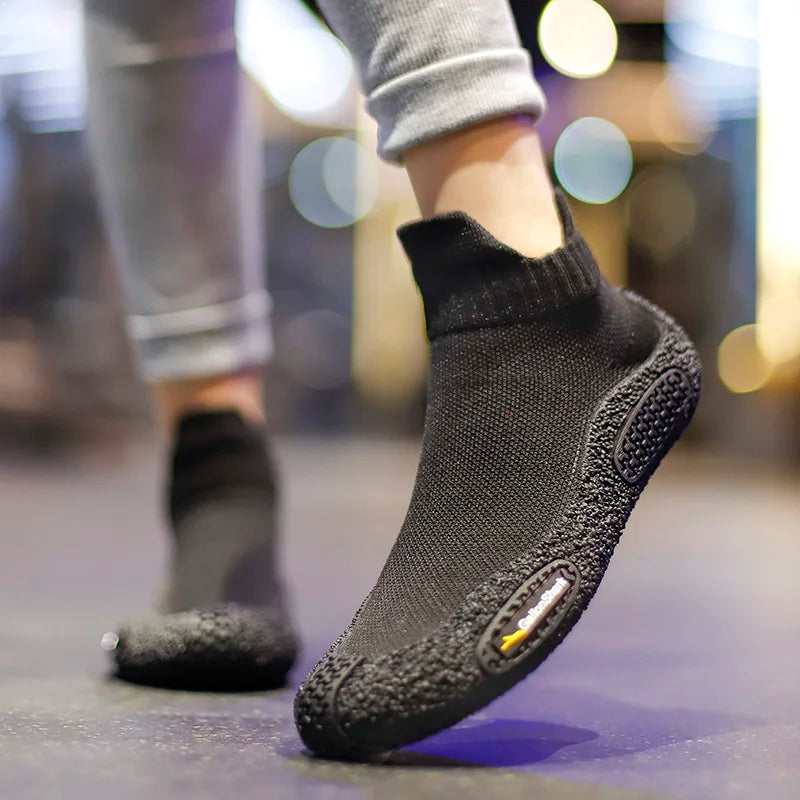 Silent Indoor Sports Shoes and Socks Gym Ultra Lightweight Shock Absorbent Breathable Anti Slip Soft Bottom Yoga
