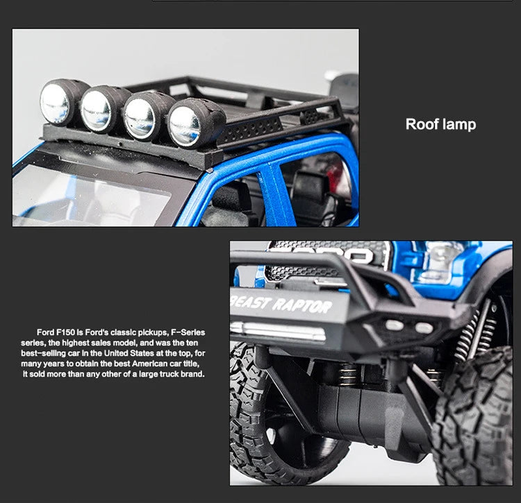 1:28 F150 Off Road Pickup Truck Alloy Diecast Model Car High Simulation Collections Home Trendy Toy Birthday Gift For Friend Boy