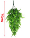 80CM Artificial Persian Fern Plants Vine Hanging Baskets Fake Plant Garland Rattan for Wall Garden Home Wedding Party Decor