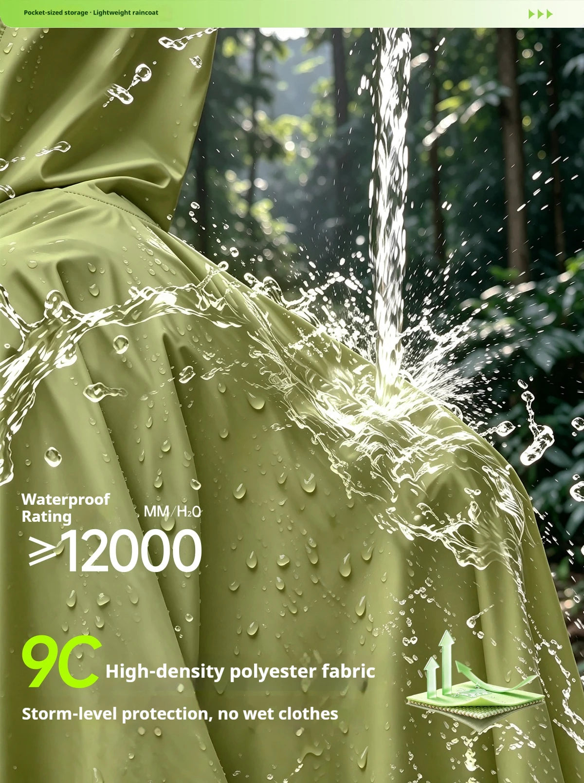 Full Body Waterproof Rain Poncho for Electric Scooter and Cycling