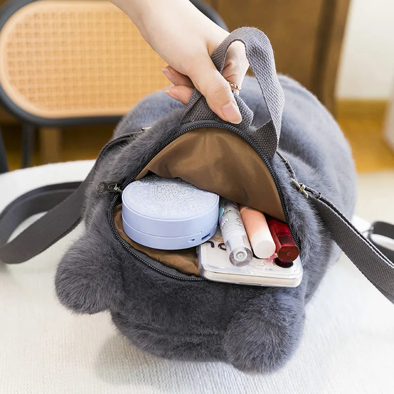 Kawaii Plush Stuffed Cat Doll Backpack Cute Kids Birthday Xmas Gift 2025 New Arrival Plush Toy for Children Girls Soft Cuddly