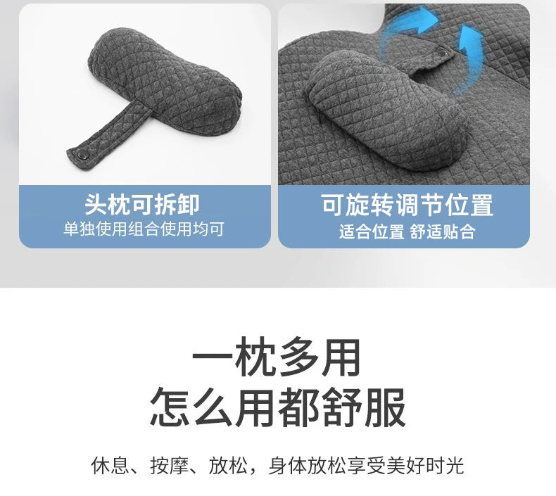 Ergonomic Wedge Prone Pillow,Multi-Functional Bed Pillow,Reading Pillow,Ideal for Bed Breaks,Massage,Reading,Back Support