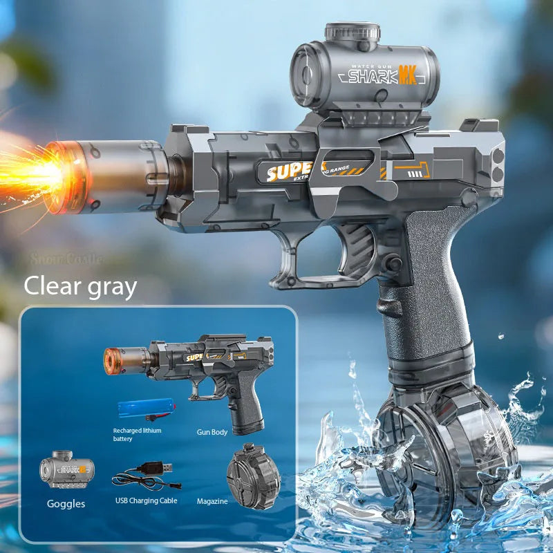 Electric Automatic Suction Water Gun Rechargeable Water Blaster for Outdoor Beach and Pool Activities