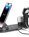 5 In 1 Wireless Charger Stand Pad For iPhone 15 14 13 Apple Watch Airpods Desk Phone Chargers Fast Charging Dock Station