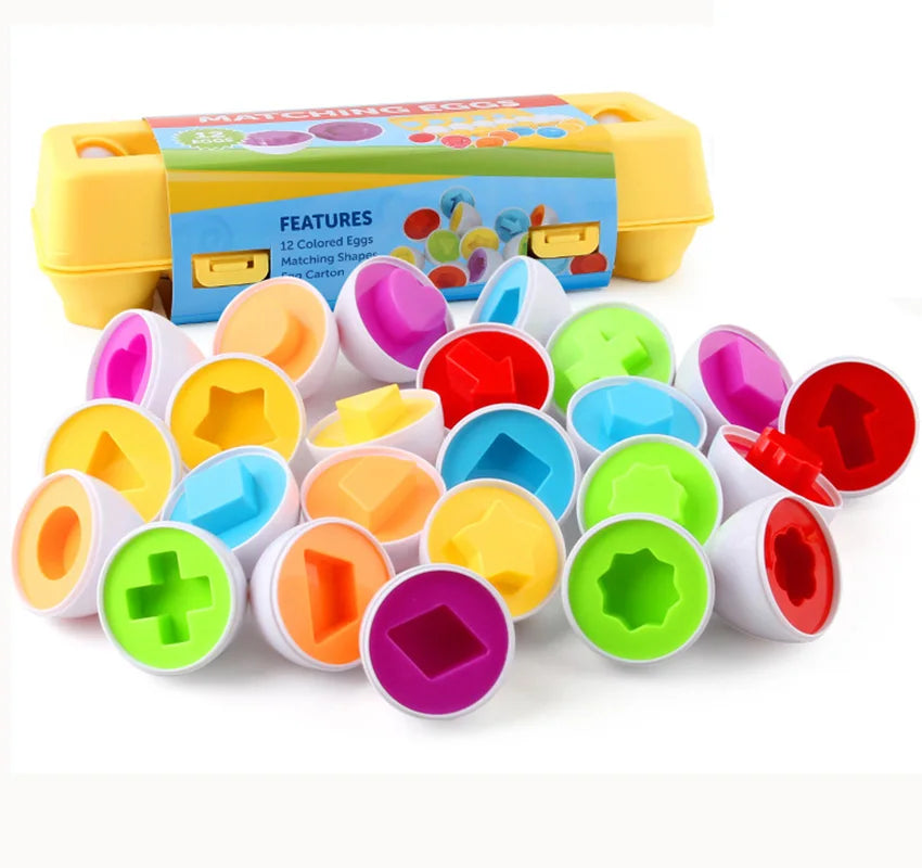 Eggs Toy 3D Puzzle Montessori Learning Education Math Toys Shape Match Smart Game For  Educational Easter Gifts