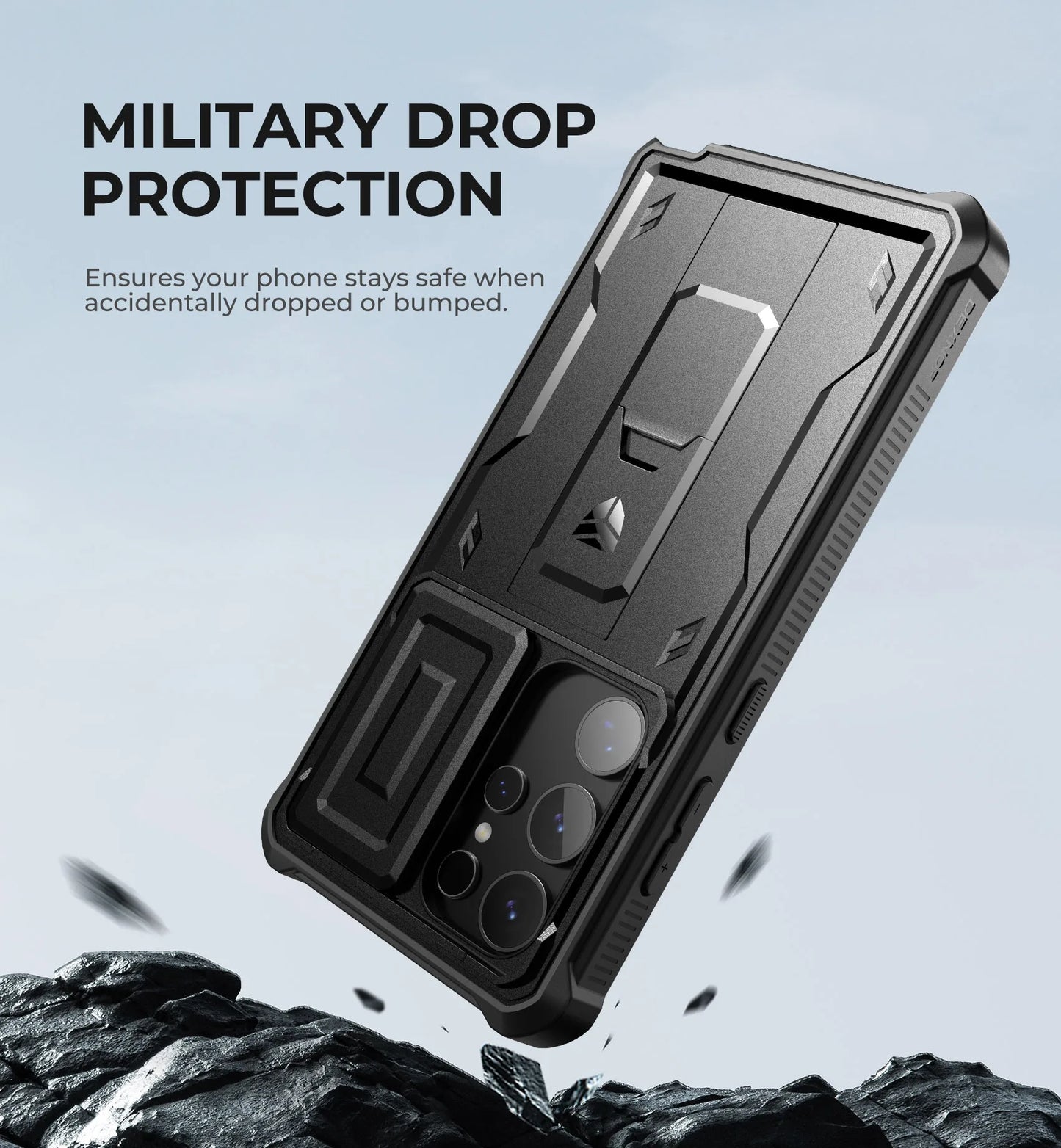 For Samsung Galaxy S24 Ultra 6.8 inch 2024 Case Full Body Rugged Case with Camera Cover & Built-in Screen Protector Kickstand