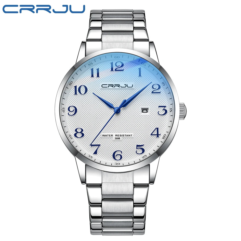 New Fashion Men's Watches Stainless Steel Top Brand Luxury Waterproof Men Quartz Wristwatches Relogio Masculino