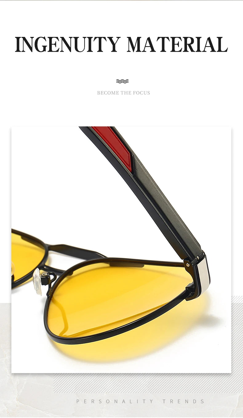 Pilot Photochromic Polarized UV400 Day Night Vision Driving Sunglasses for Men Women