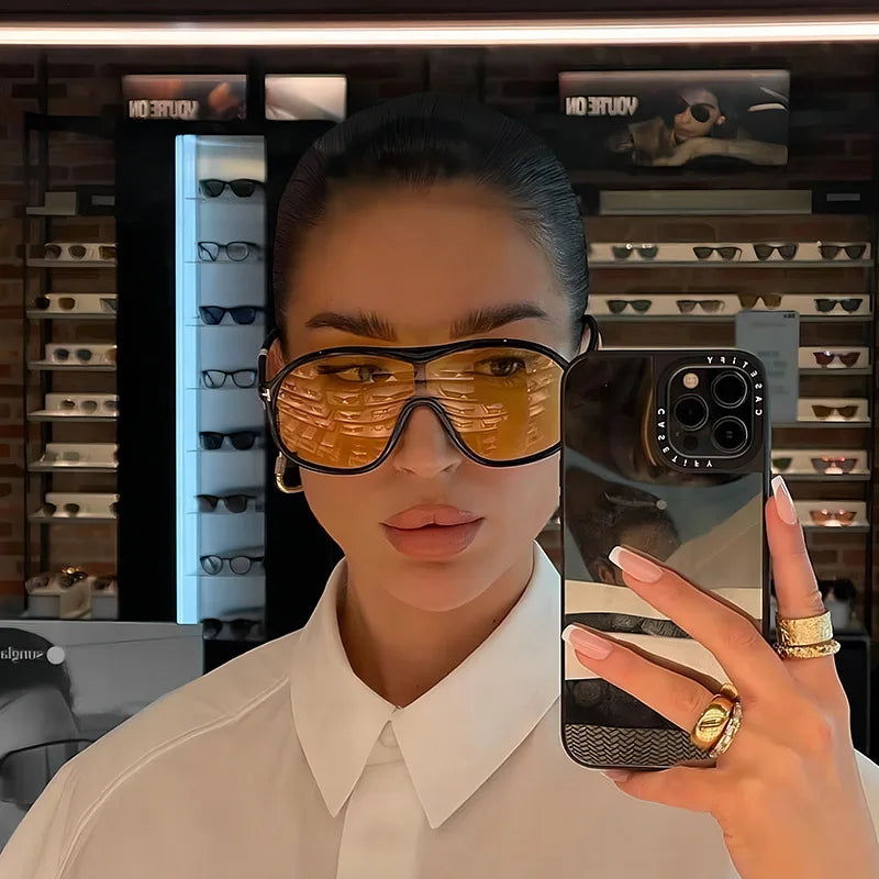 Retro Sunglasses T-Piece Large Frame Sun Glasses Trend Man Toad Eyewear Outdoor Fashion Sunscreen Eyeglasses UV400