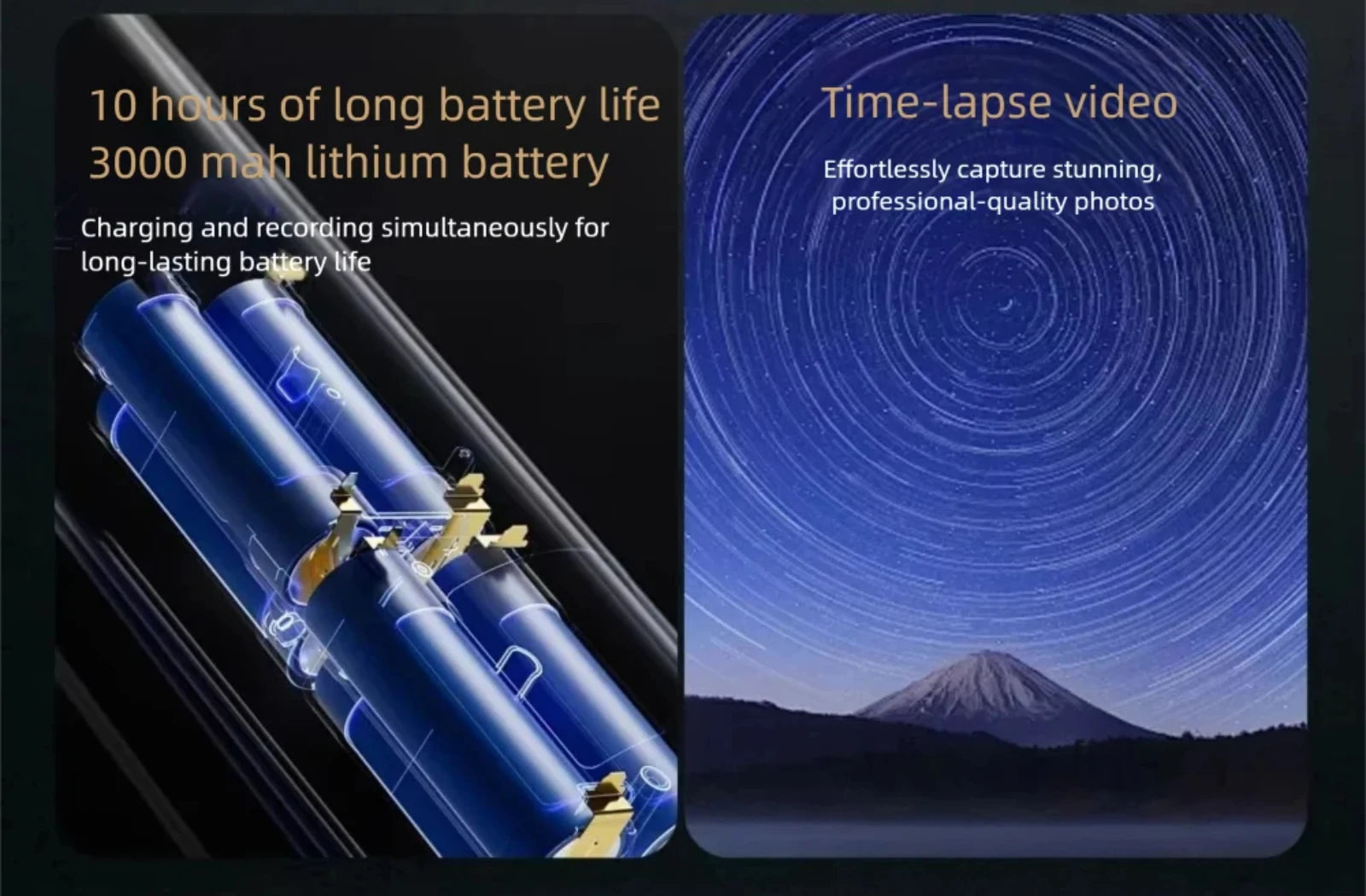 Pocket Action Camera 4K Moto Recording BodyCam 1.69