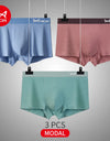 3-Pack Men’s Modal Graphene Boxer Shorts – Antibacterial Crotch, Comfortable Fit