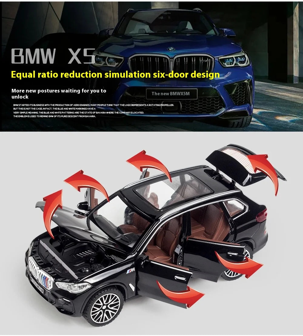 1/32 Scale BMW X5 SUV Alloy Car Diecast Model Pull Back  Toy Collection Of Hobby Decorative Fine Ornaments Gifts