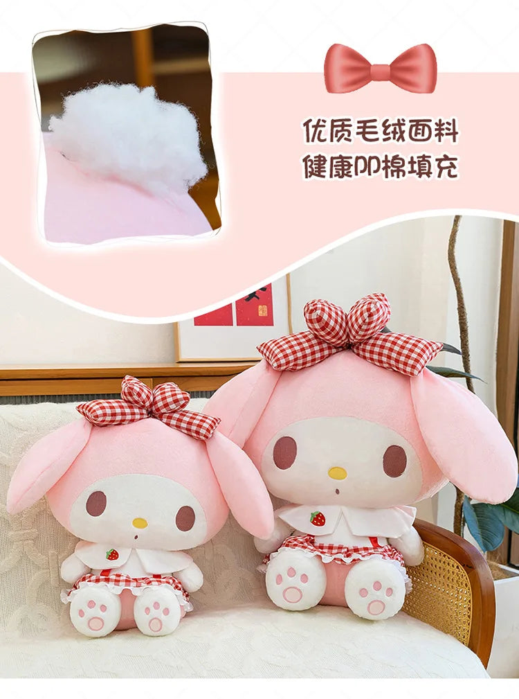 Kawaii 60cm Melody Plush Toy Sanrio Stuffed Doll Anime Soft Pillow Cute Gift Kids Birthday Xmas Plushie Stuffed Animal
